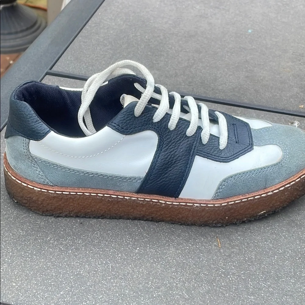 ED - Ellen Stylish Blue and White Sneakers Danby 3 - Picture 4 of 14